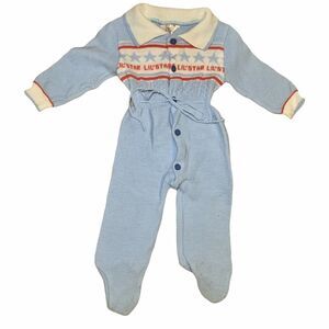 CHILDWISS Kids Baby Size 0-12 Months Jumpsuit One Piece‎ Button Up Footed Ski